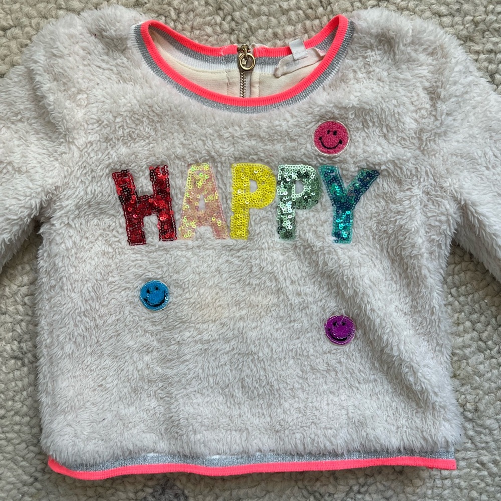 Baby Sara Happy Faux Fur Sweatshirt ( size 5)
